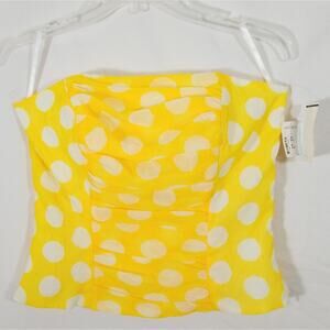 NWT Finley bright yellow polka dot bustier top ☀️